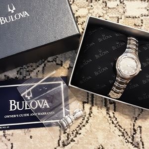 Bulova Black Mother of Pearl & Diamond Watch
